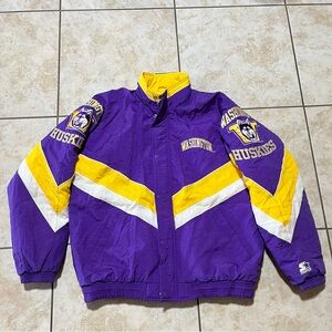 Vintage Starter University Of Washington UW Huskies Bomber Puffer Jacket Mens